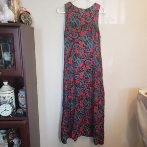 Vintage 90s floral paisley dress women's size small